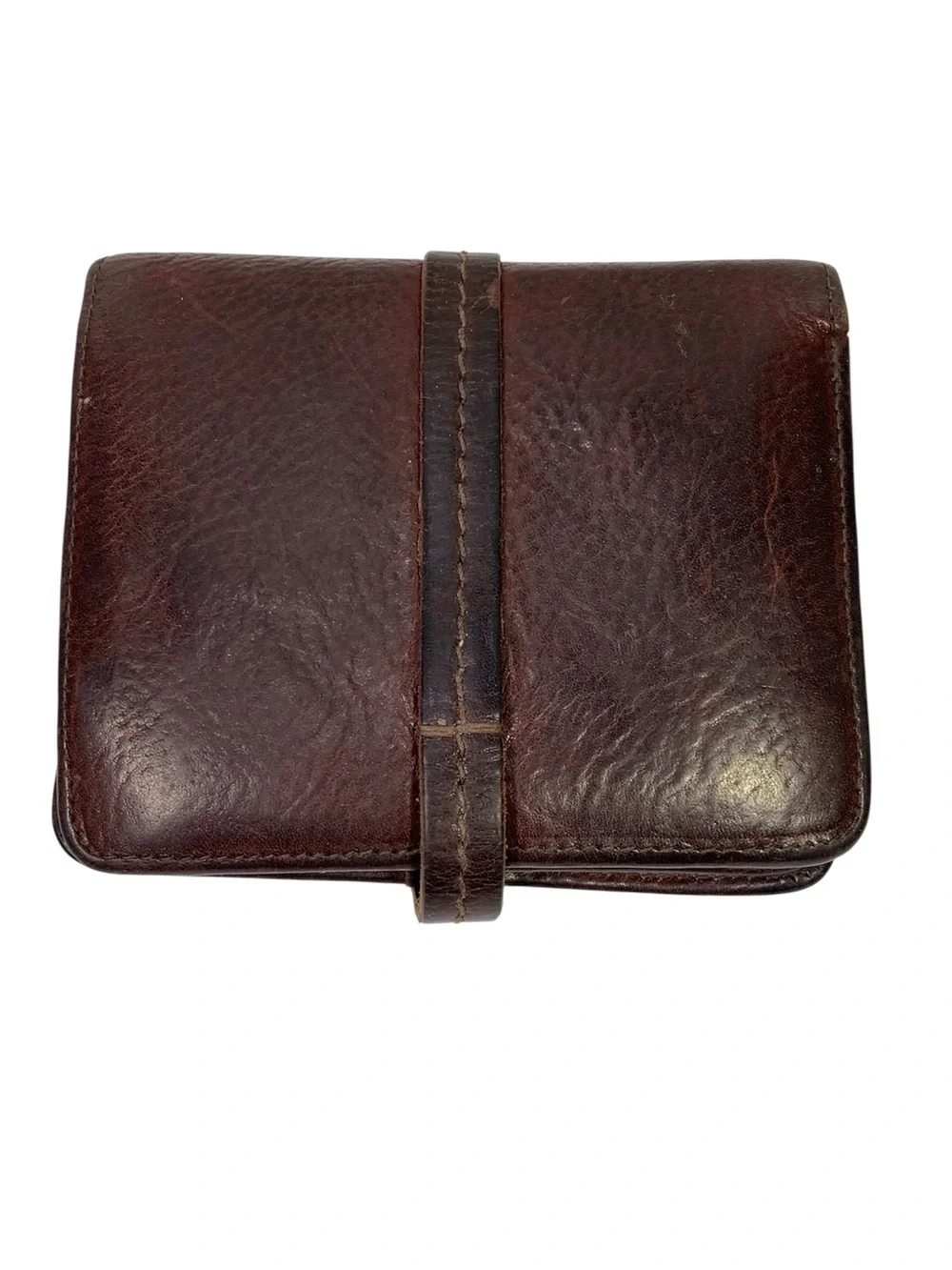 Genten Japan Artisan Brown Leather Compact Bifold Wallet - Beautiful Patina